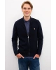 U.S. Polo Assn. U.S. POLO ASSN. ERKEK DOKUMA SLİM FİT LACİVERT HIRKA