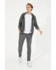 Bağlamalı Bel Slim Fit Gri Erkek Eşofman Altı Henbıxsk022