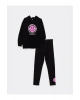 Kapüşonlu Baskılı Uzun Kollu Kız Çocuk Sweatshirt ve Tayt