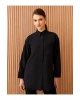 Gömlek Yaka Düz Uzun Kollu Oversize Poplin Kadın Tunik