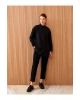 Gömlek Yaka Düz Uzun Kollu Oversize Poplin Kadın Tunik