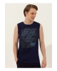Bisiklet Yaka Lacivert Erkek T-shirt Beder