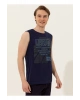 Bisiklet Yaka Lacivert Erkek T-shirt Beder