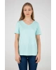 Kadın V Yaka Tshirt
