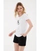 Kadın T-shirt Beyaz 23y0687k1