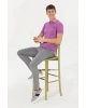 Erkek Mor Polo Yaka T-shirt