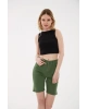 Kolsuz Crop Bluz Siyah