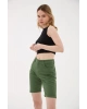 Kolsuz Crop Bluz Siyah