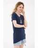 Pulpayetli T-shirt Lacivert / Navy