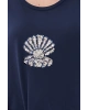 Pulpayetli T-shirt Lacivert / Navy
