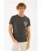 Baskılı T-shirt Antra Melanj / Anthra Melange