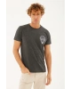 Baskılı T-shirt Antra Melanj / Anthra Melange