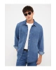 Regular Fit Uzun Kollu Erkek Jean Gömlek