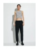 Crop Atlet Halter Yaka Fitilli