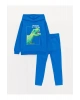 Baskılı Uzun Kollu Erkek Çocuk Hoodie ve Eşofman Altı