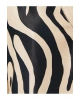 Zebra Desenli Gömlek Saten Düğmeli Klasik Yaka Regular Fit