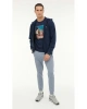 M-sn72 Basıc Full Zıp Hoo Fermuarlı Erkek Kapüşonlu Sweatshirt