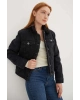 İçi Kürklü Denim Ceket Siyah