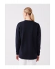 Bisiklet Yaka Baskılı Uzun Kollu Oversize Kadın Sweatshirt Tunik