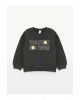 Lcw Baby Haki Bisiklet Yaka Uzun Kollu Baskılı Kız Bebek Sweatshirt