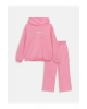 LCW Kids Kapüşonlu Baskılı Uzun Kollu Kız Çocuk Sweatshirt ve Pantolon