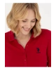 U.S. Polo Assn. Gömlek Yaka Slim Fit Kırmızı Kazak Kadın TPG-SK023