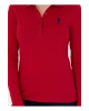 U.S. Polo Assn. Gömlek Yaka Slim Fit Kırmızı Kazak Kadın TPG-SK023