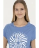 1832036 GOST US Polo Assn Kadın T-shirt KOYU MAVİ