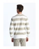 Bisiklet Yaka Uzun Kollu Çizgili Erkek Sweatshirt