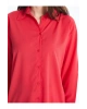 Düz Uzun Kollu Oversize Kadın Gömlek Tunik