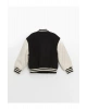 LCW Kids Yeni Siyah Nakışlı Kız Çocuk Bomber Mont