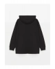 Baskılı Uzun Kollu Oversize Kadın Hoodie