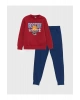 Bisiklet Yaka Baskılı Uzun Kollu Erkek Çocuk Sweatshirt ve Eşofman Altı