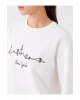 Bisiklet Yaka Nakışlı Uzun Kollu Kadın Sweatshirt