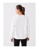 Bisiklet Yaka Nakışlı Uzun Kollu Kadın Sweatshirt