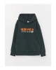 Kapüşonlu Baskılı Uzun Kollu Erkek Çocuk Sweatshirt ve Eşofman Altı