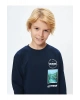 LCW Kids Rahat Kalıp Bisiklet Yaka Baskılı Erkek Çocuk Sweatshirt