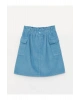 LCW Kids Beli Lastikli Basic Kadife Kız Çocuk Etek