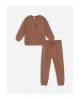 Lw - Bisiklet Yaka Uzun Kollu Baskılı Erkek Bebek Sweatshirt Ve Eşofman Alt 2li Takım