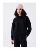 Lw - Bisiklet Yaka Nakışlı Uzun Kollu Oversize Kadın Sweatshirt