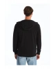 LCWAIKIKI Classic Siyah Kapüşonlu Uzun Kollu Erkek Kalın Fermuarlı Sweatshirt