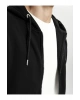 LCWAIKIKI Classic Siyah Kapüşonlu Uzun Kollu Erkek Kalın Fermuarlı Sweatshirt