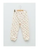 LCW baby Beli Lastikli Baskılı Kız Bebek Jogger Eşofman Alt