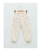 LCW baby Beli Lastikli Baskılı Kız Bebek Jogger Eşofman Alt