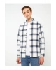 Regular Fit Uzun Kollu Ekose Gabardin Erkek Gömlek