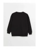 LCW Vision Bisiklet Yaka Baskılı Uzun Kollu Oversize Kadın Sweatshirt