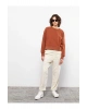 Bisiklet Yaka Düz Uzun Kollu Kadın Sweatshirt