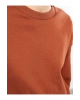 Bisiklet Yaka Düz Uzun Kollu Kadın Sweatshirt