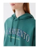 Baskılı Uzun Kollu Oversize Kadın Hoodie