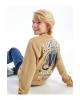 Lcw Bisiklet Yaka Baskılı Uzun Kollu Erkek Çocuk Sweatshirt